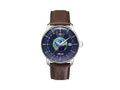 Montre Automatique Zeppelin Atlantic GMT, Bleu, 42 mm, Bracelet en cuir, 8468-3