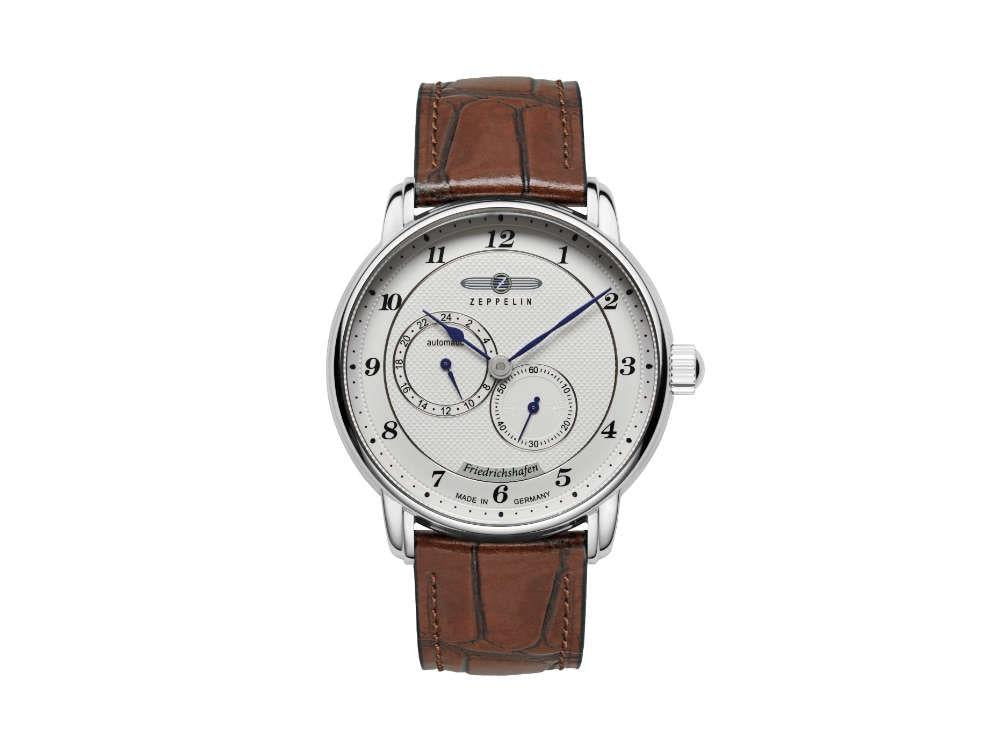 Montre Automatique Zeppelin Friedrichshafen 24-Hour, Blanc, 40 mm, 8568-1