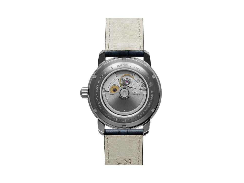 Montre Automatique Zeppelin Friedrichshafen, Bleu, 42 mm, Jour, 8590-3