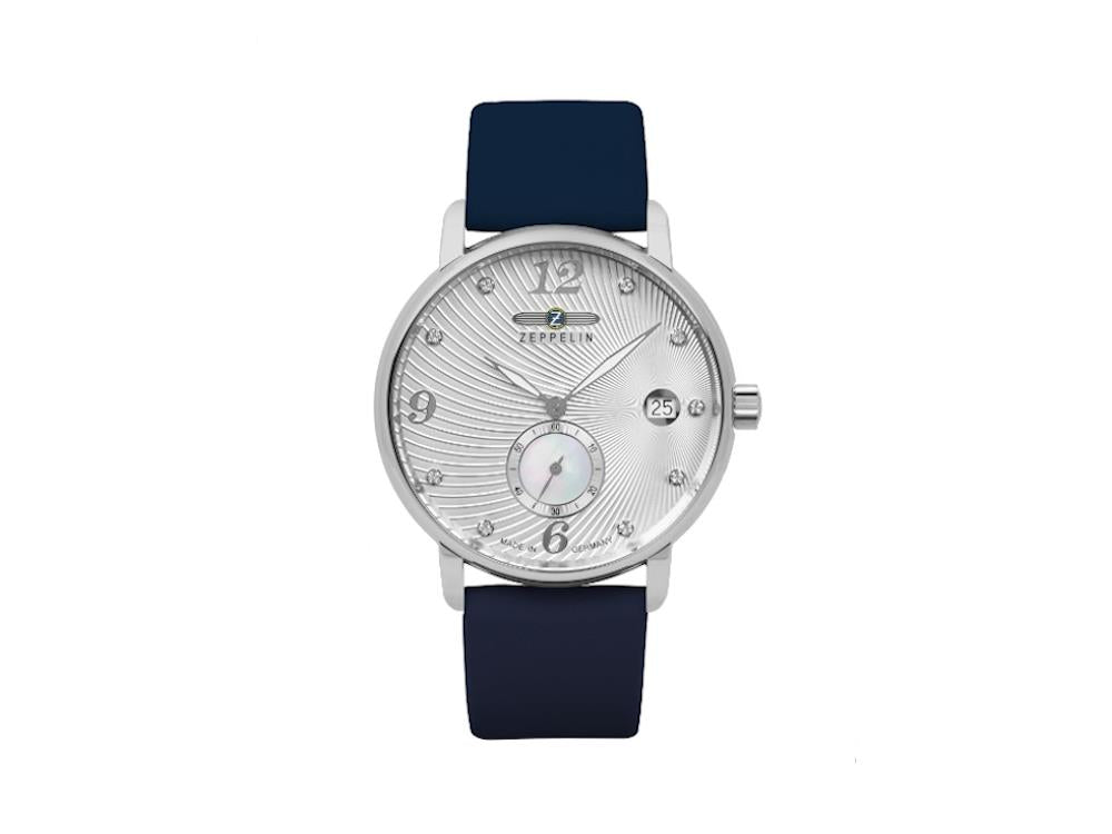 Montre à Quartz Zeppelin Zeppelin Luna, Argent, 35 mm, Jour, 8631-1
