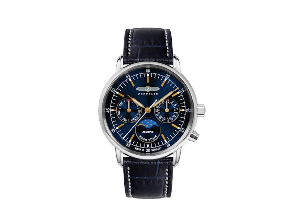 Montre à Quartz Zeppelin LZ14 Marine, Bleu, 36 mm, 8635-3