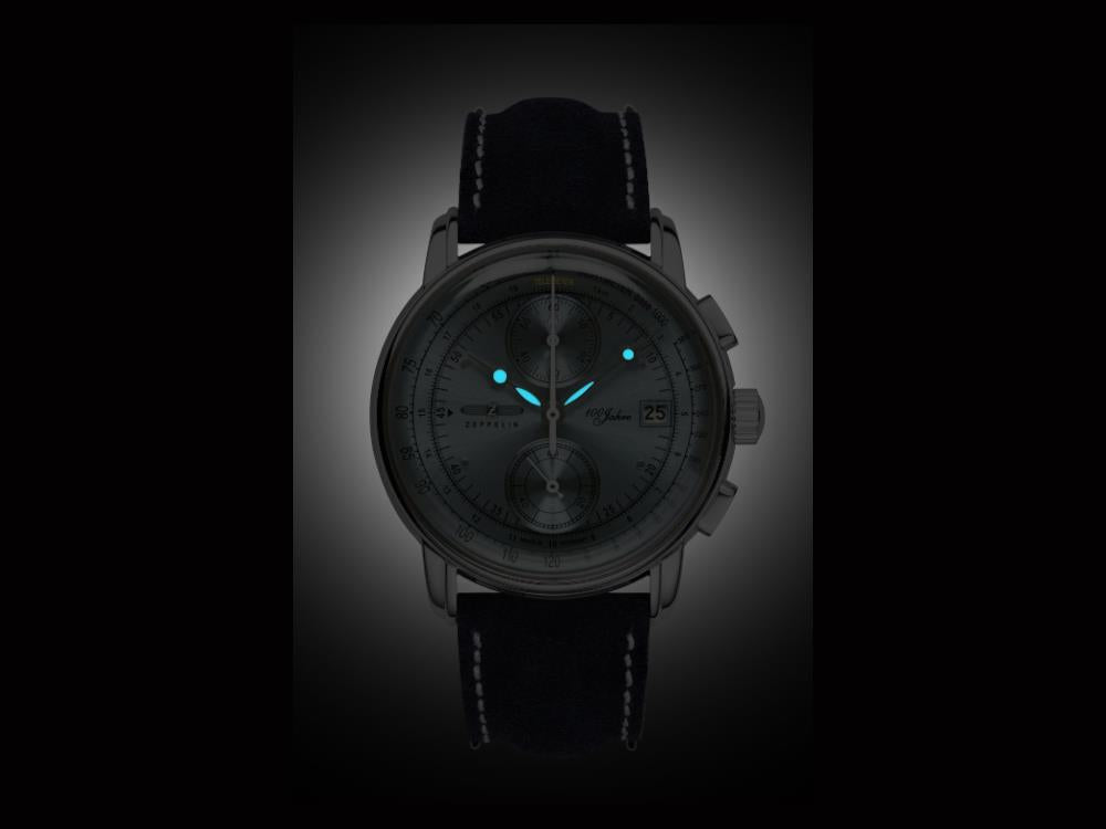 Montre à Quartz Zeppelin LZ14 Marine, Bleu, 36 mm, 8637M-3