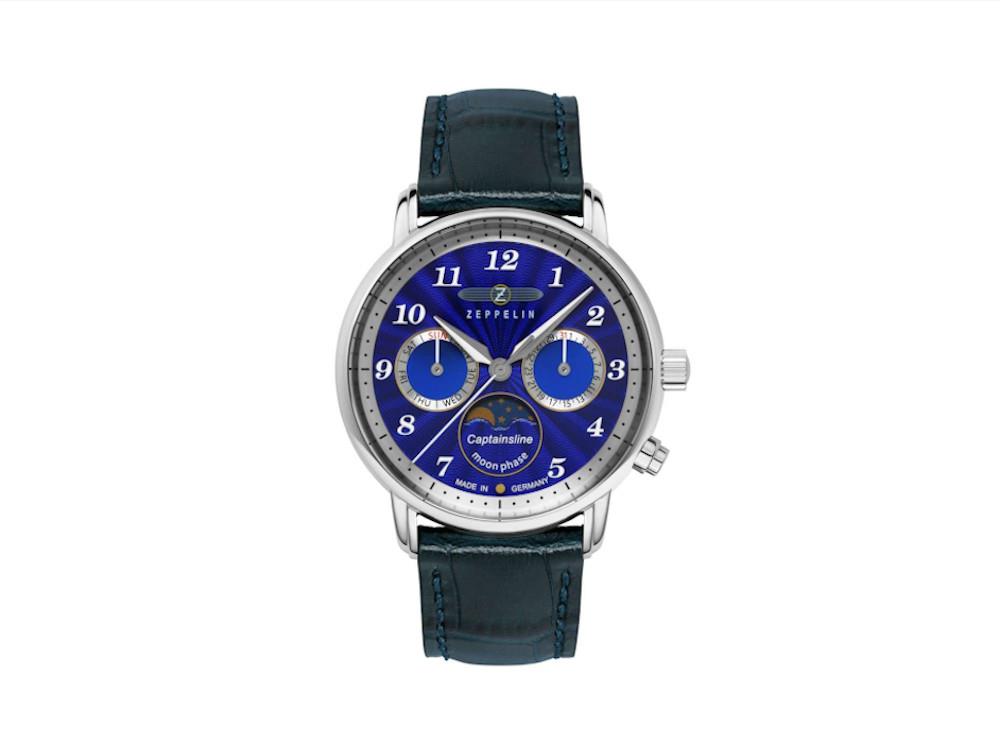 Montre à Quartz Zeppelin Ultramarin Captain Line, 36 mm, Jour, 8639-3