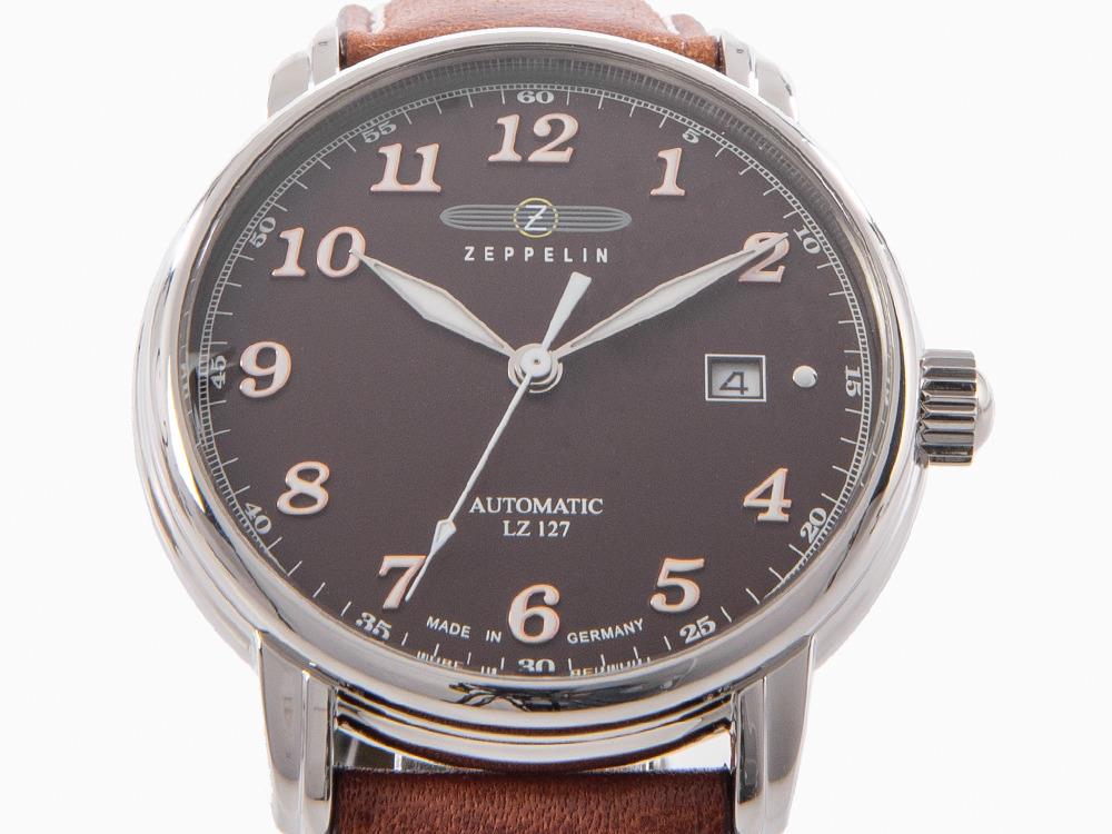 Montre Automatique Zeppelin LZ 127 Graf Zeppelin, Marron, 40 mm, Jour, 8656-3