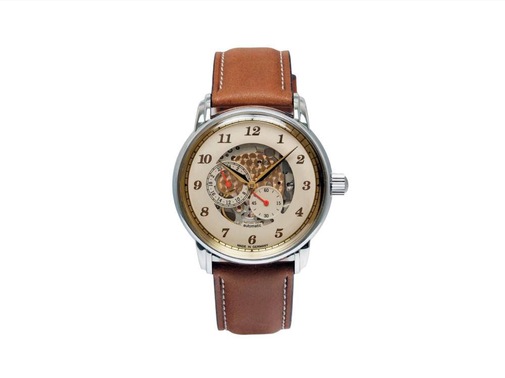 Montre Automatique Zeppelin Captain Line, Beige, 42 mm, 8658-5