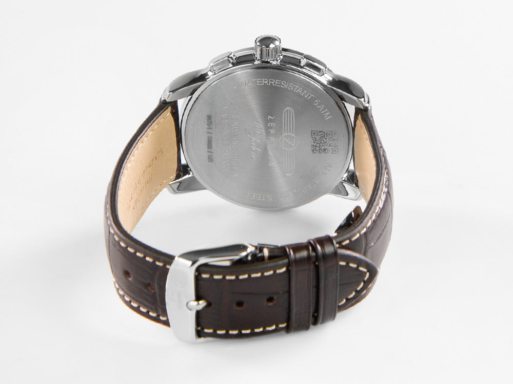 Montre à Quartz Zeppelin 100 Years Zeppelin Ed. 1, Blanc, 42 mm, Jour, 8670-1