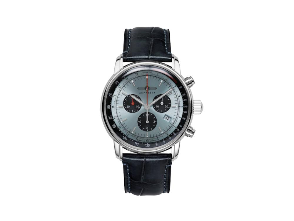 Montre à Quartz Zeppelin LZ14 Marine, Bleu, 42 mm, 8886-2