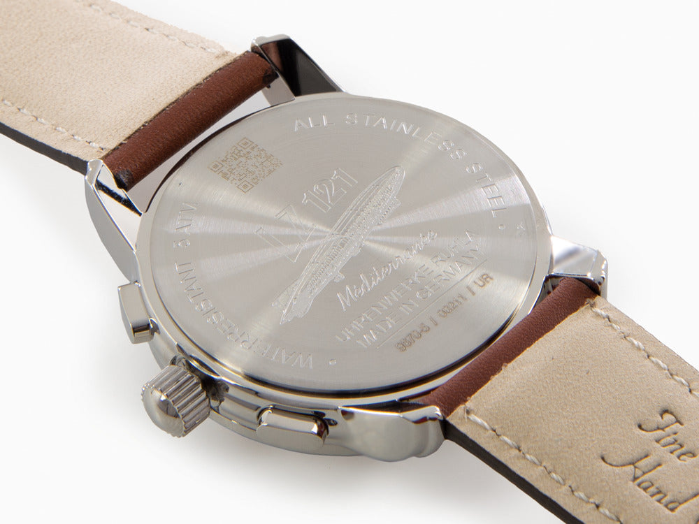 Montre à Quartz Zeppelin Méditerranée Chrono, Beige, 42 mm, Jour, 9670-5