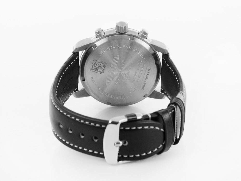 Montre à Quartz Zeppelin 100 Years Zeppelin Ed. 1, Noir, 42 mm, Jour, 7680-2