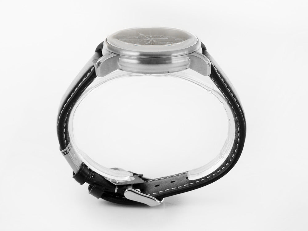 Montre à Quartz Zeppelin 100 Years Zeppelin Ed. 1, Noir, 42 mm, Jour, 7680-2