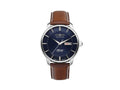 Montre Automatique Zeppelin Atlantic, Bleu, 41 mm, Jour et Date, Cuir, 8466-3