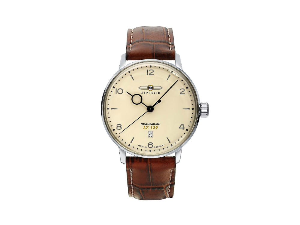 Montre à Quartz Zeppelin LZ 129 Hindenburg, Beige, 40 mm, Jour, Cuir, 8042-5