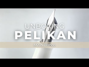 Stylo Plume Pelikan M205, Blanc, Attributs chromés, 972224