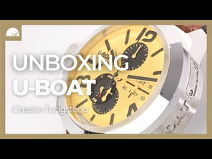 Montre Automatique U-Boat Classico Tungsteno Chronograph, Beige, 45 mm, 9568