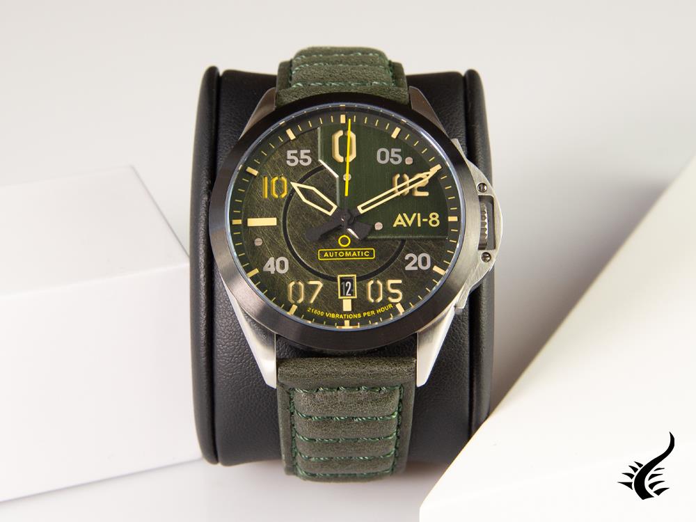 Montre Automatique AVI-8 P-51 Mustang Hitchcock Greentree, 43 mm, AV-4086-03