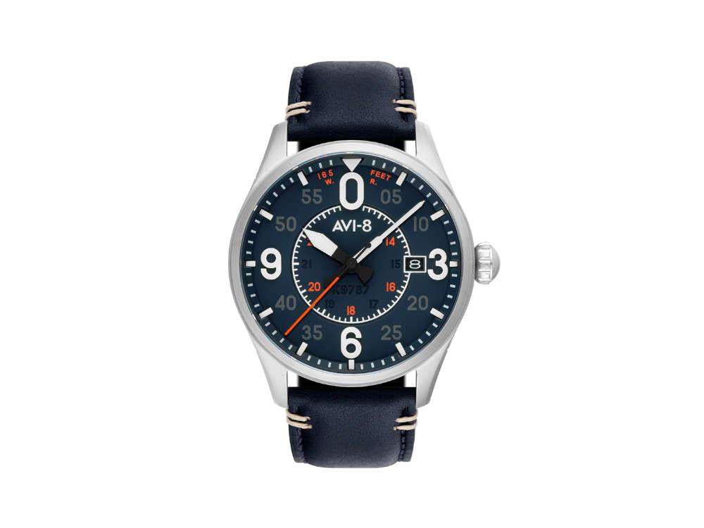 Montre Automatique AVI-8 Spitfire Smith Birmingham, Bleu, 42 mm, AV-4090-02