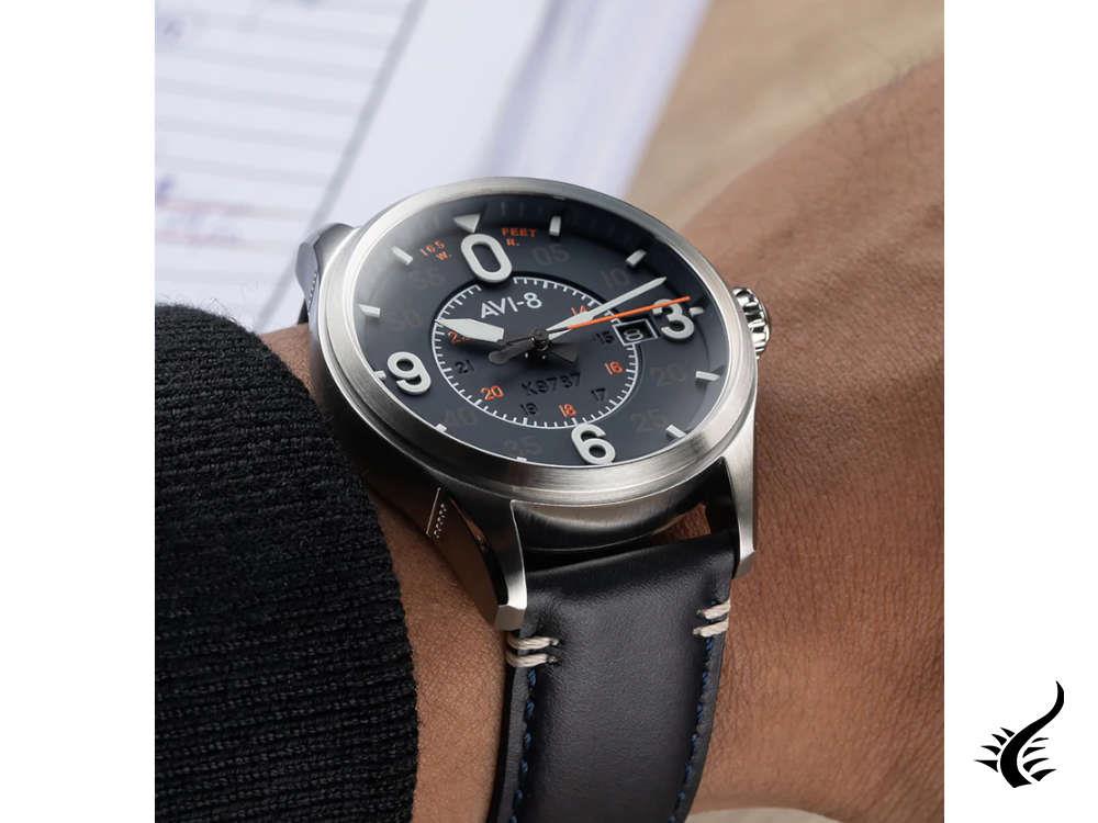 Montre Automatique AVI-8 Spitfire Smith Birmingham, Bleu, 42 mm, AV-4090-02