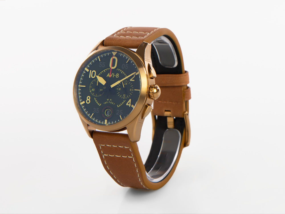 Montre à Quartz AVI-8 Spitfire Lock Chronograph Bronze Green, 42 mm, AV-4089-02