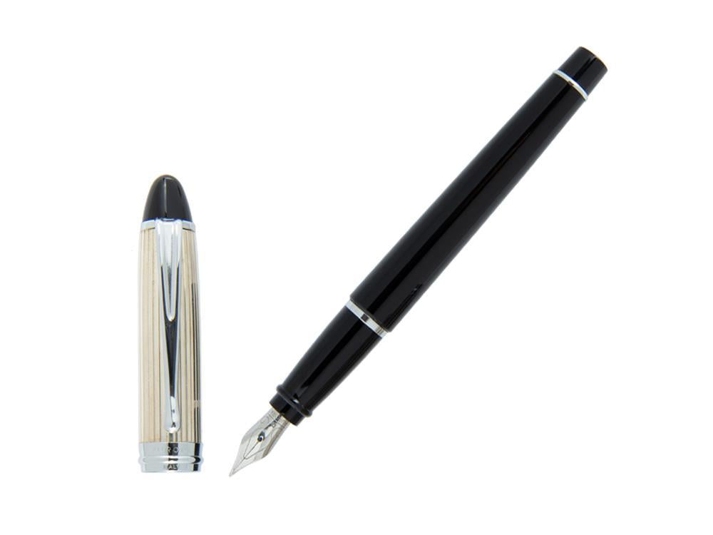 Stylo Plume Aurora Ipsilon en Argent 925 et Résine