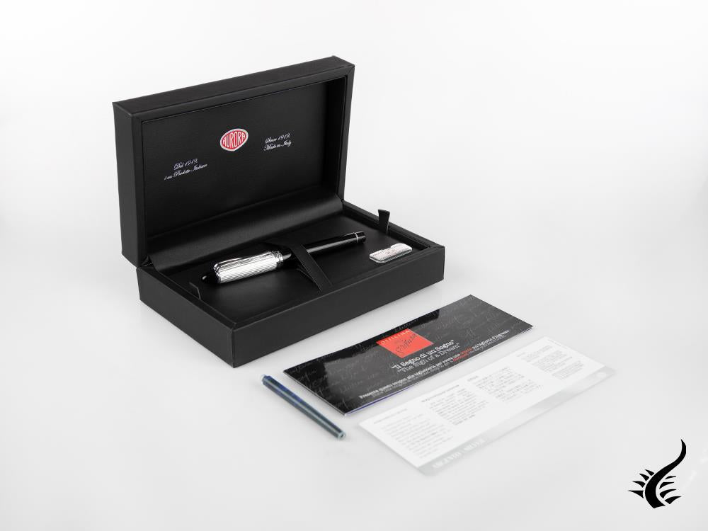 Stylo Plume Aurora Ipsilon en Argent 925 et Résine