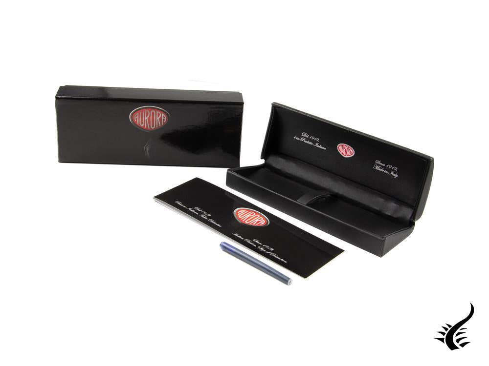 Stylo Plume Aurora Ipsilon, Résine Noire, Attributs chromés, B10N