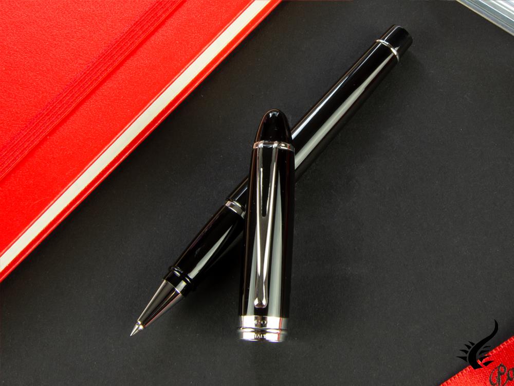 Stylo Roller Aurora Ipsilon De Luxe - Corps en Résine Noire-B72C