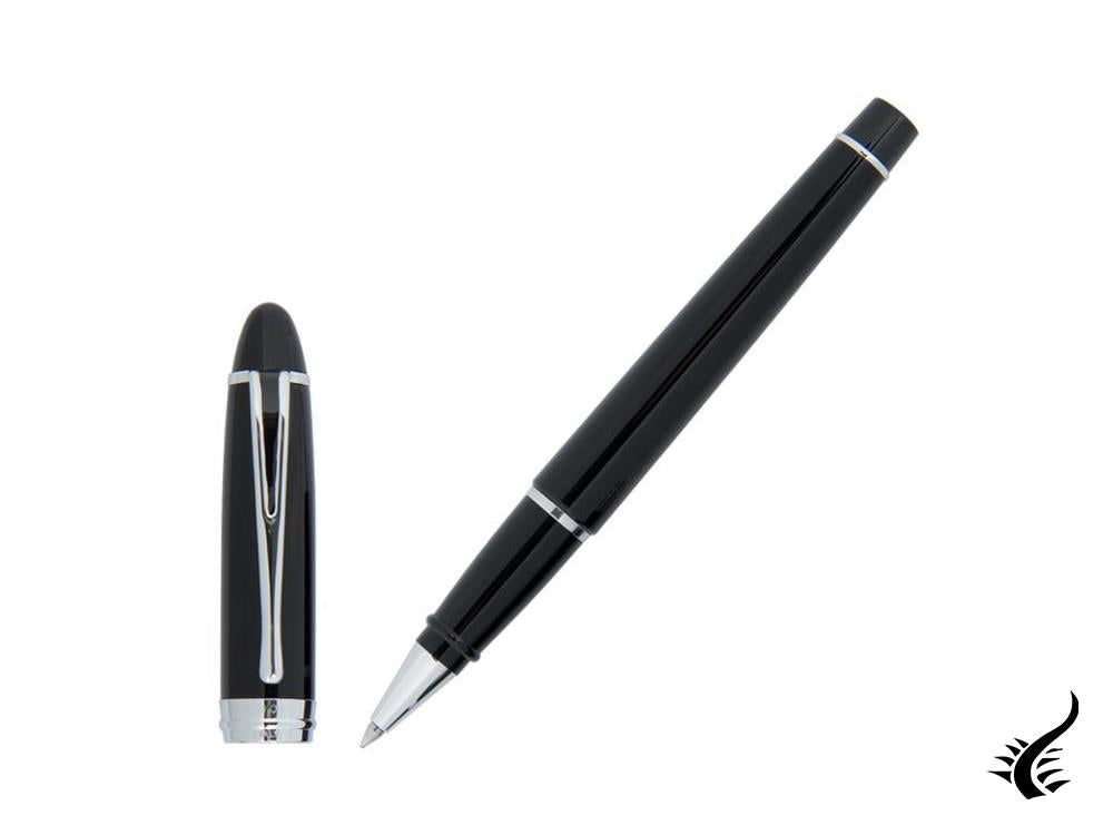 Stylo Roller Aurora Ipsilon De Luxe - Corps en Résine Noire-B72C