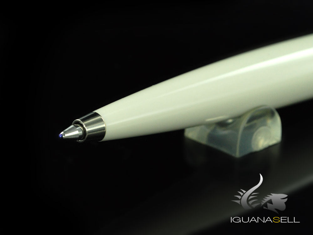 Stylo Aurora Style - Résine Blanche et Finitions Chromées - E32CW
