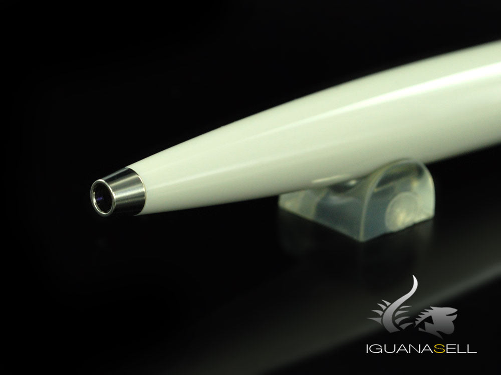 Stylo Aurora Style - Résine Blanche et Finitions Chromées - E32CW