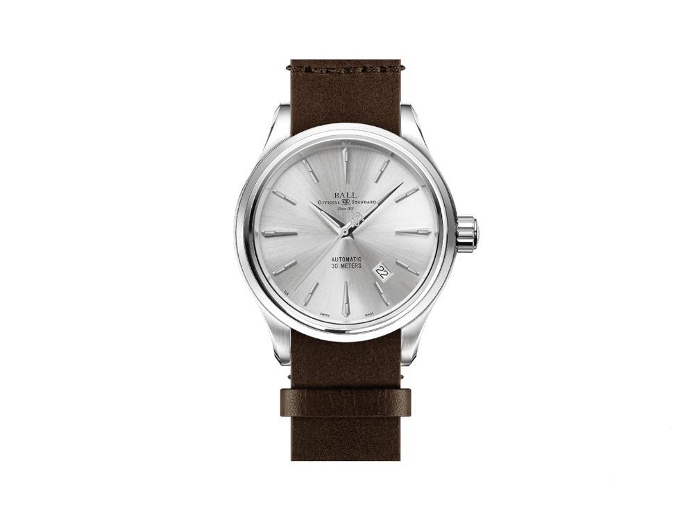 Montre Automatique Ball Trainmaster Legend, 40 mm, Argent, NM9080D-L1J-SL