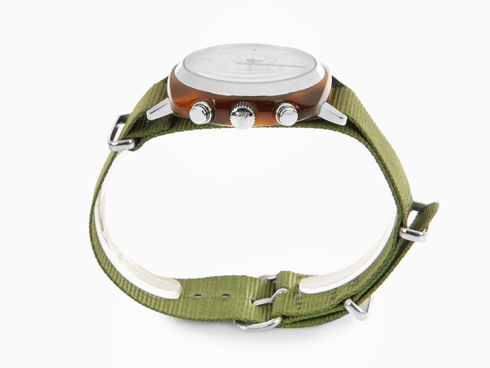 Montre Briston Clubmaster Classic, Cellulose, Blanc, 40 mm, 16140.SA.T.2.NGA