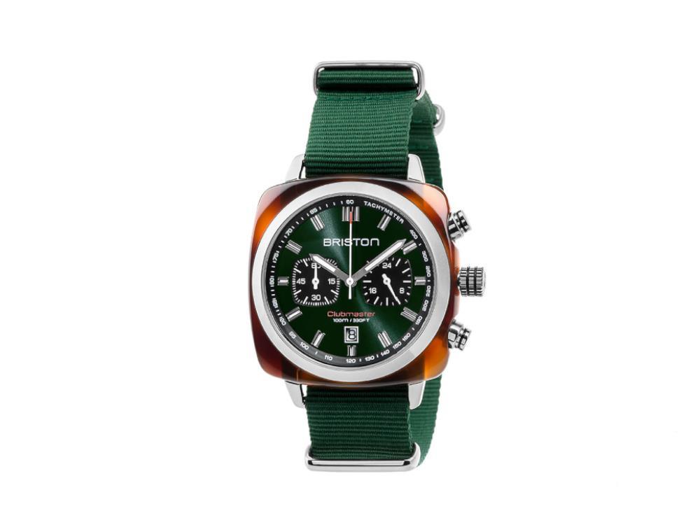 Montre à Quartz Briston Clubmaster Sport, Vert, 42 mm, 17142.SA.TS.10.NBG