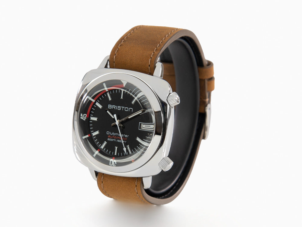 Montre Automatique Briston Clubmaster Diver, Noir, 42 mm, 17642.PS.D.1.LVBR