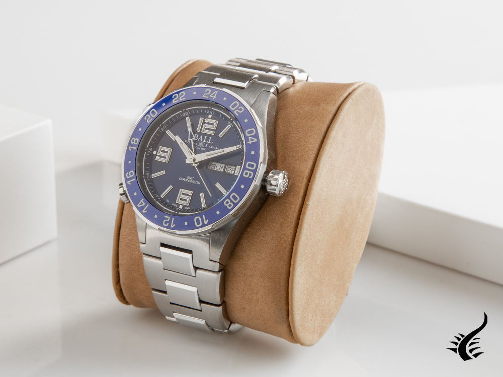 Montre Automatique Ball Roadmaster Marine GMT, Bleu, E.L., DG3030B-S6CJ-BE