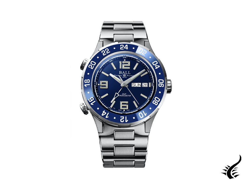 Montre Automatique Ball Roadmaster Marine GMT, Bleu, E.L., DG3030B-S6CJ-BE