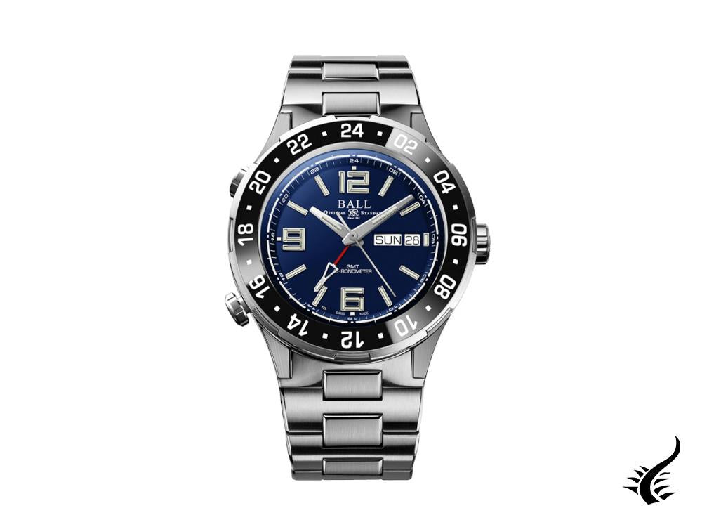 Montre Automatique Ball Roadmaster Marine GMT, Bleu, 40 mm, E.L, DG3030B-S7CJ-BE