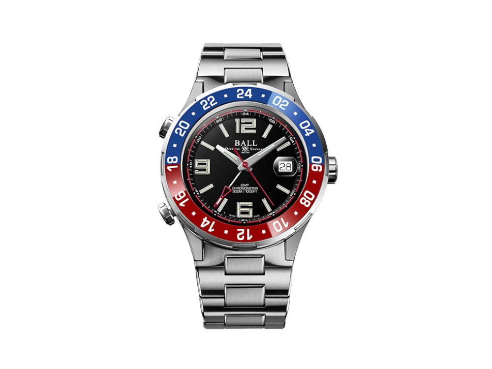 Montre Automatique Ball Roadmaster Pilot GMT, 40 mm, Ed. Limitée, DG3038A-S2C-BK