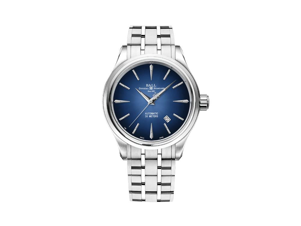 Montre Automatique Ball Trainmaster Legend, 40 mm, Bleu, Acier, NM9080D-S1J-BE