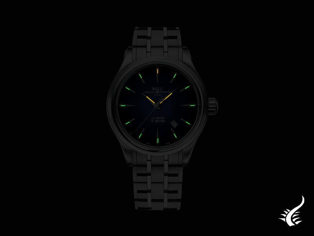 Montre Automatique Ball Trainmaster Legend, 40 mm, Bleu, Acier, NM9080D-S1J-BE