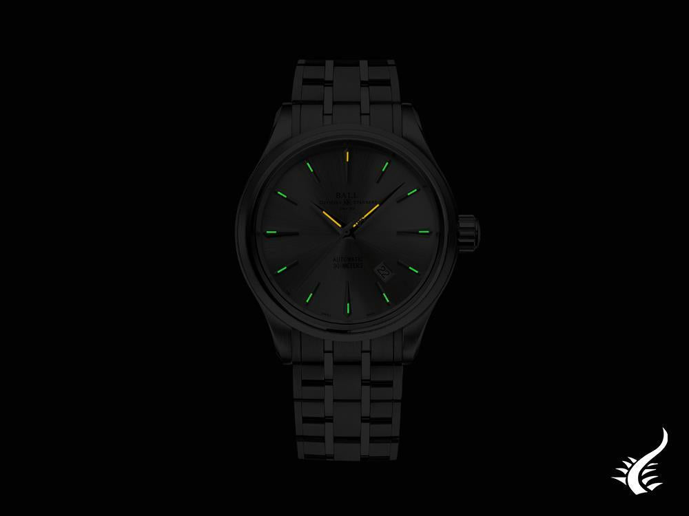 Montre Automatique Ball Trainmaster Legend, 40 mm, Argent, Acier, NM9080D-S1J-SL