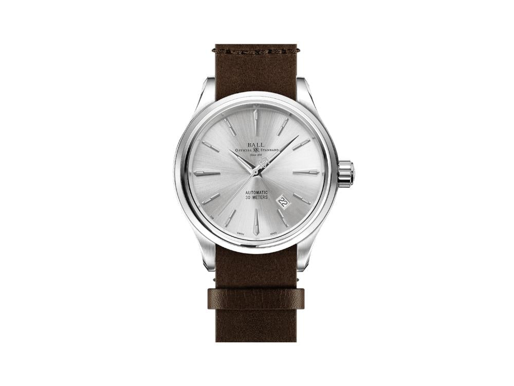 Montre Automatique Ball Trainmaster Legend, 40 mm, Argent, NM9080D-L1J-SL