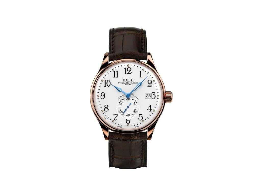Montre Ball Trainmaster Standard Time, Blanc, COSC