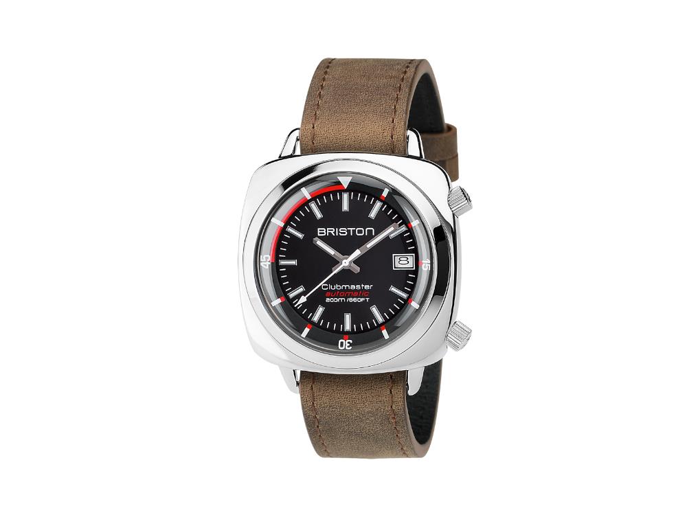 Montre Automatique Briston Clubmaster Diver, Noir, 42 mm, 17642.PS.D.1.LVBR