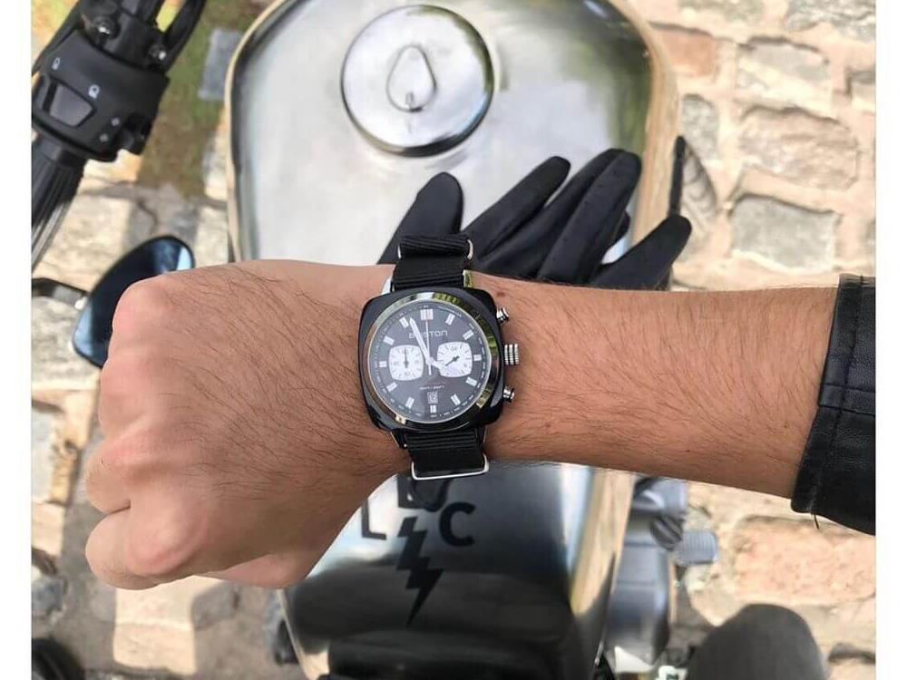 Montre à Quartz Briston Clubmaster Sport, Noir, 42 mm, 17142.SA.BS.1.NB