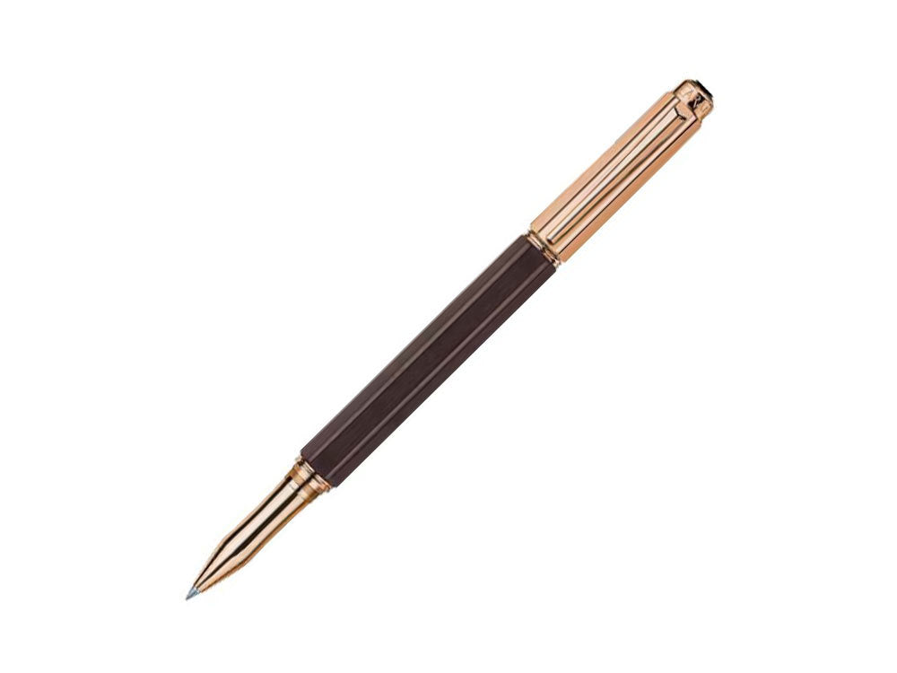 Roller Caran d´Ache Varius Ebony, Ébène, PVD Or Rose, Marron, 4470.142