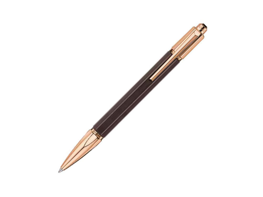 Stylo bille Caran d´Ache Varius Ebony, Ébène, Marron, PVD Or Rose, 4480.142