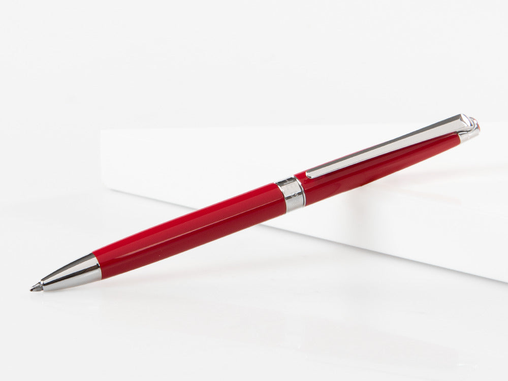 Stylo bille Caran d´Ache Léman Slim Scarlet Red, Laque, Rhodium, Rouge, 4781.770