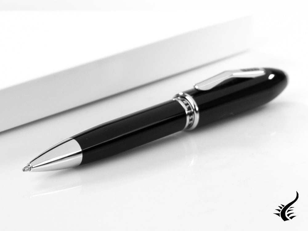 Stylo bille Cross Peerless 125, Laque, Noir, Poli, Platine, AT0702-1