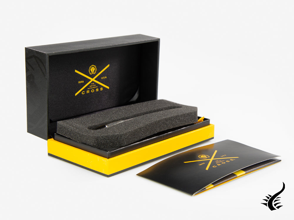 Stylo bille Cross Peerless 125, Laque, Noir, Poli, Platine, AT0702-1