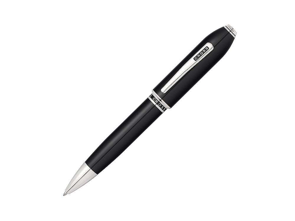 Stylo bille Cross Peerless 125, Laque, Noir, Poli, Platine, AT0702-1